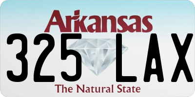 AR license plate 325LAX