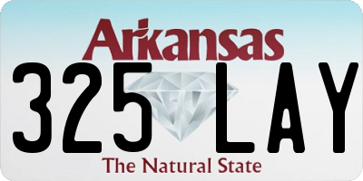 AR license plate 325LAY