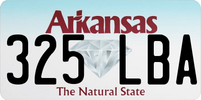 AR license plate 325LBA