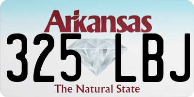 AR license plate 325LBJ