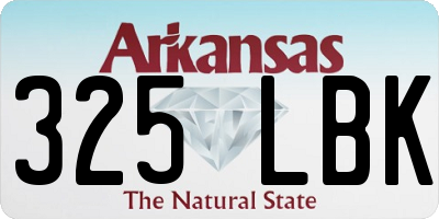 AR license plate 325LBK