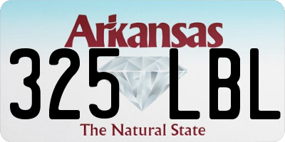 AR license plate 325LBL