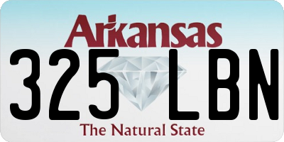 AR license plate 325LBN