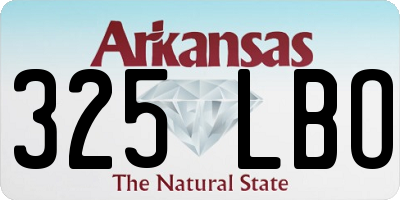 AR license plate 325LBO