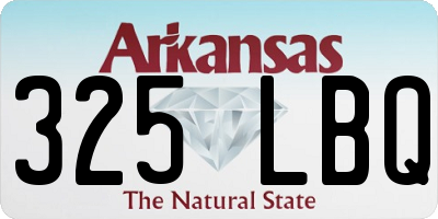 AR license plate 325LBQ