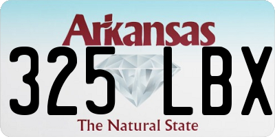 AR license plate 325LBX