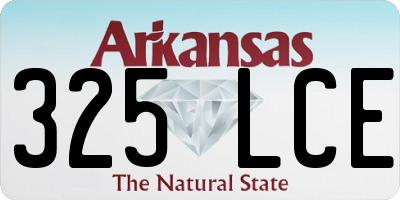 AR license plate 325LCE