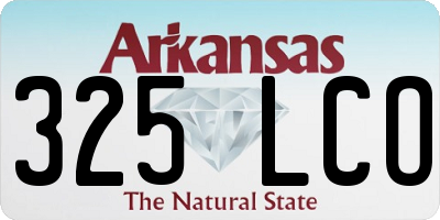 AR license plate 325LCO
