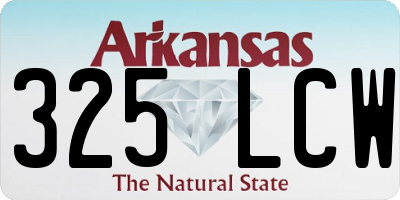 AR license plate 325LCW