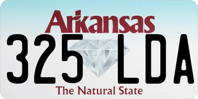 AR license plate 325LDA