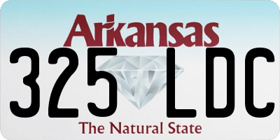 AR license plate 325LDC