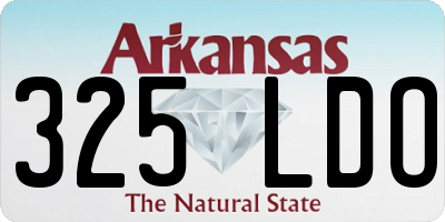 AR license plate 325LDO