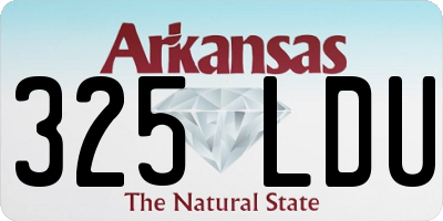 AR license plate 325LDU