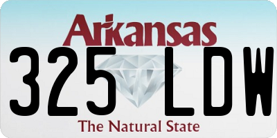 AR license plate 325LDW