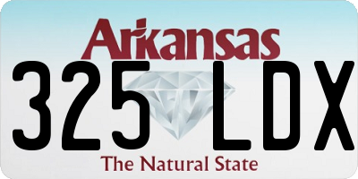 AR license plate 325LDX