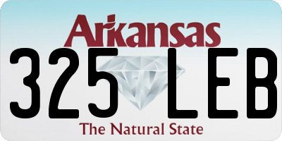 AR license plate 325LEB