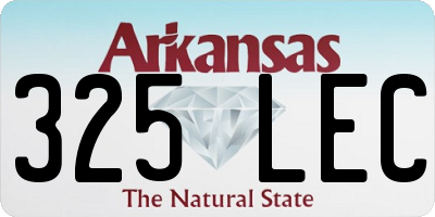 AR license plate 325LEC