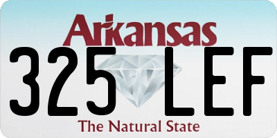 AR license plate 325LEF