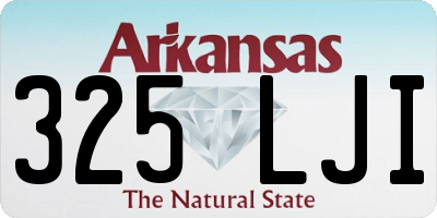 AR license plate 325LJI