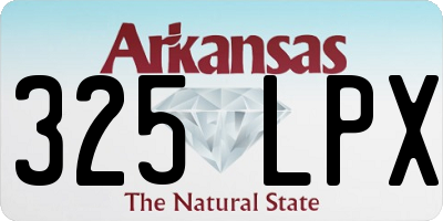 AR license plate 325LPX