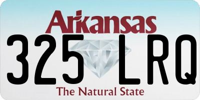 AR license plate 325LRQ