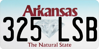 AR license plate 325LSB