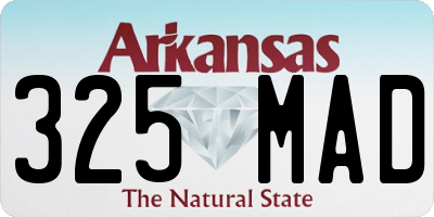 AR license plate 325MAD