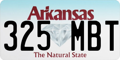 AR license plate 325MBT
