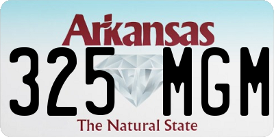 AR license plate 325MGM
