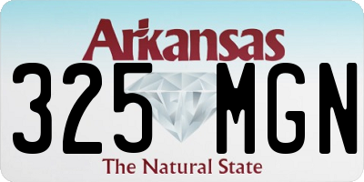 AR license plate 325MGN