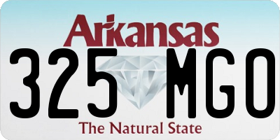 AR license plate 325MGO