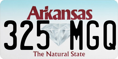 AR license plate 325MGQ
