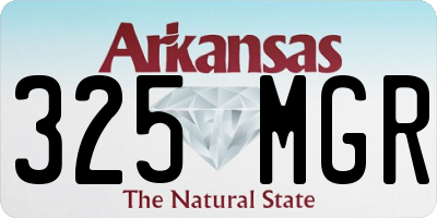 AR license plate 325MGR