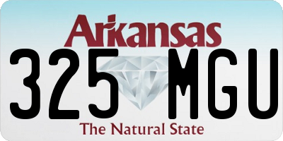 AR license plate 325MGU