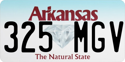 AR license plate 325MGV