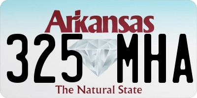 AR license plate 325MHA