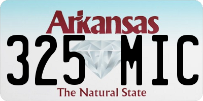 AR license plate 325MIC