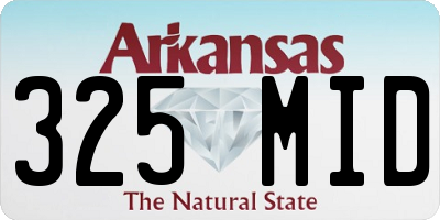 AR license plate 325MID