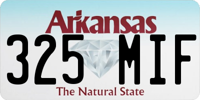 AR license plate 325MIF