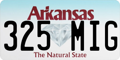 AR license plate 325MIG