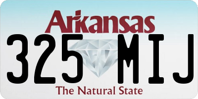 AR license plate 325MIJ