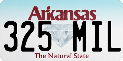 AR license plate 325MIL