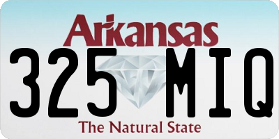 AR license plate 325MIQ