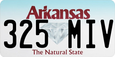 AR license plate 325MIV