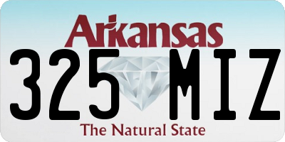 AR license plate 325MIZ