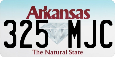 AR license plate 325MJC