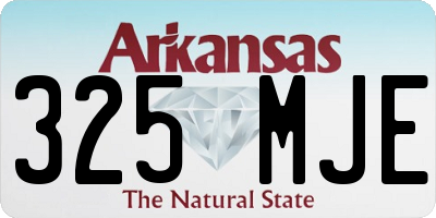 AR license plate 325MJE