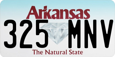 AR license plate 325MNV