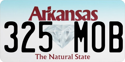 AR license plate 325MOB