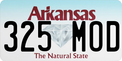 AR license plate 325MOD